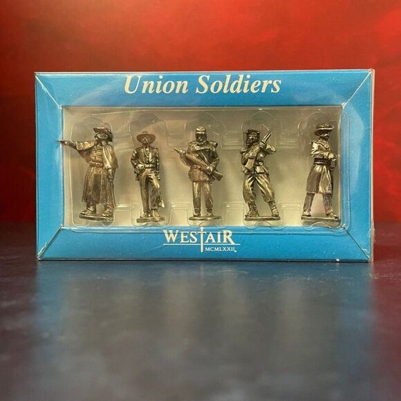 Vintage Westair Lead-Free Pewter Union Soldiers & Cannon 1861–1865 Civil War Set - Picture 3 of 14